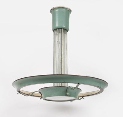 Green lacquered metal pendant light.
60.5...