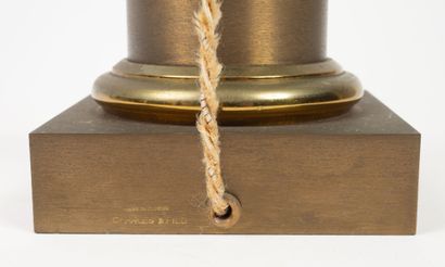 MAISON CHARLES
Lotus lamp base.
Made of brass.
Signed...
