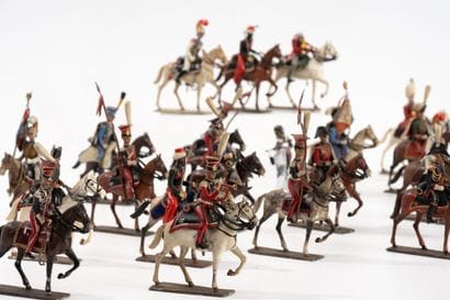 LUCOTTE & DIVERS
Lot de 21 cavaliers en plomb...