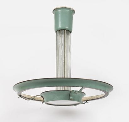 Green lacquered metal pendant light.
60.5...