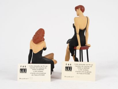 FARIBOLES / RODIER
Pin-up assise sur un tabouret.
Édition...