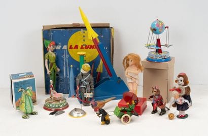 Lot de jouets mécaniques ou automates dont...