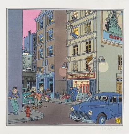 Joost SWARTE (1947)
Early Morning.
Silkscreen...