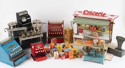 Set includes:
- A dollhouse stove or electric...