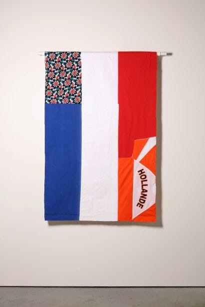 Pays-Bas - Drapeau réalisé à partir de vêtements...