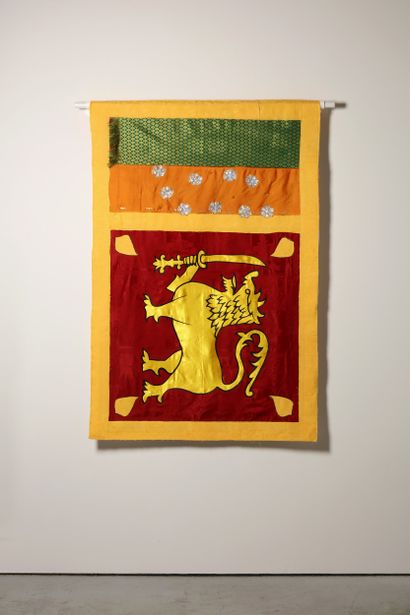Sri Lanka - Drapeau réalisé à partir de vêtements...