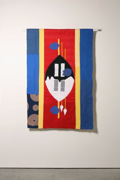 Eswatini - Drapeau réalisé à partir de vêtements...