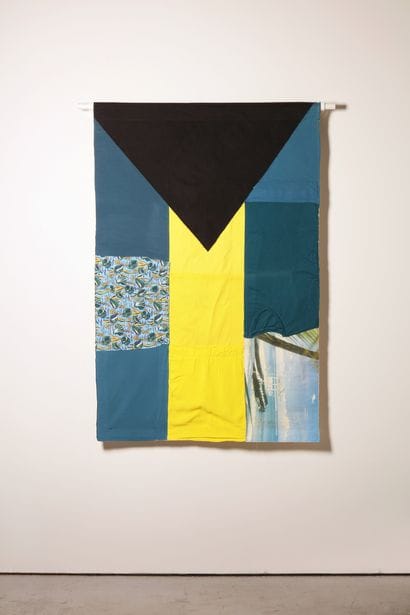 Bahamas - Drapeau réalisé à partir de vêtements...