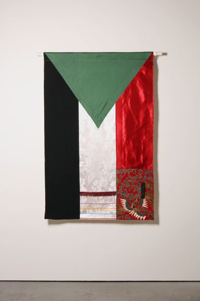 Soudan - Drapeau réalisé à partir de vêtements...