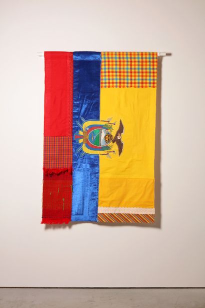 Équateur - Drapeau réalisé à partir de vêtements...