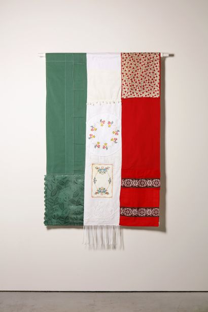 Hongrie - Drapeau réalisé à partir de vêtements...