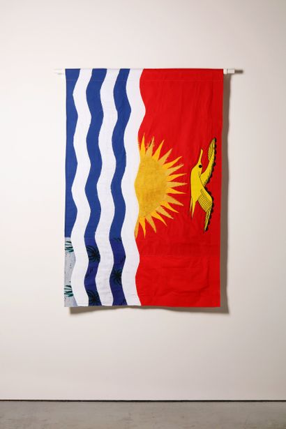 Kiribati - Drapeau réalisé à partir de vêtements...