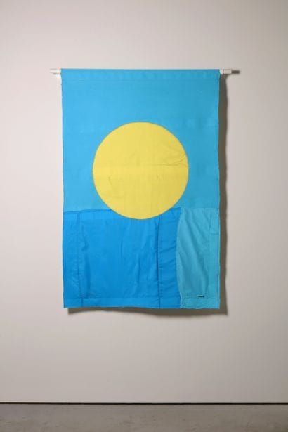 Palaos - Drapeau réalisé à partir de vêtements...