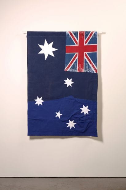 Australie - Drapeau réalisé à partir de vêtements...