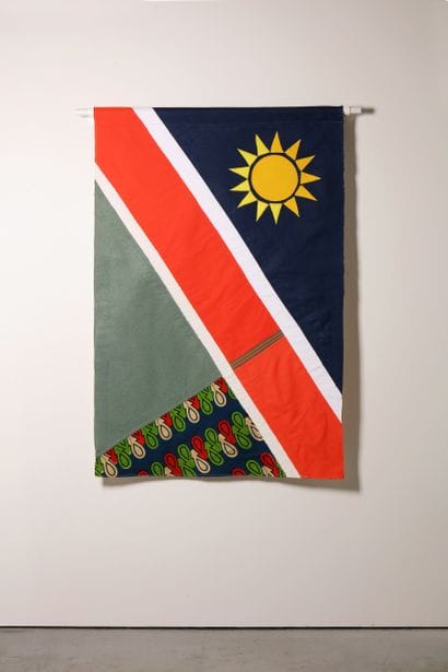 Namibie - Drapeau réalisé à partir de vêtements...