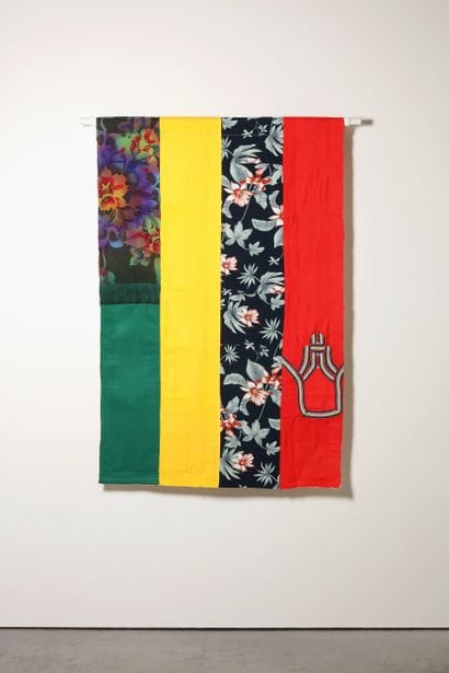 Maurice - Drapeau réalisé à partir de vêtements...