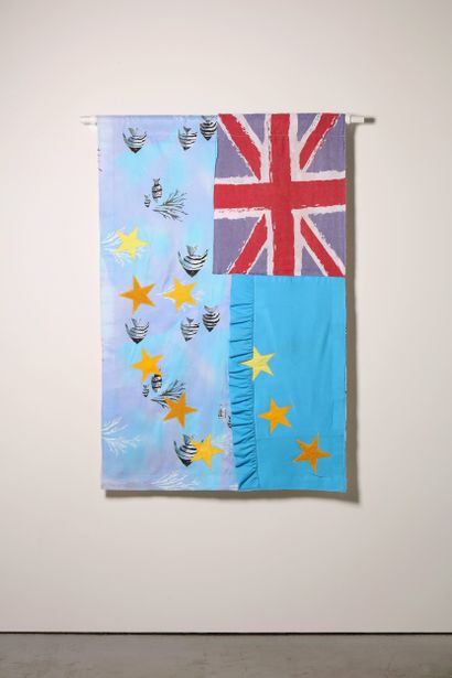 Tuvalu - Drapeau réalisé à partir de vêtements...