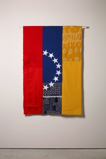 Venezuela - Drapeau réalisé à partir de vêtements...
