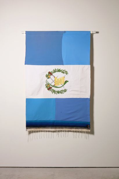 Guatemala - Drapeau réalisé à partir de vêtements...