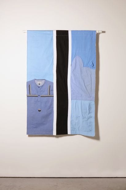 Botswana - Drapeau réalisé à partir de vêtements...