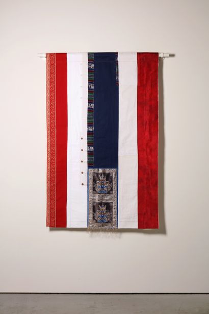 Thaïlande - Drapeau réalisé à partir de vêtements...
