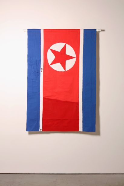 Corée du Nord - Drapeau réalisé à partir...