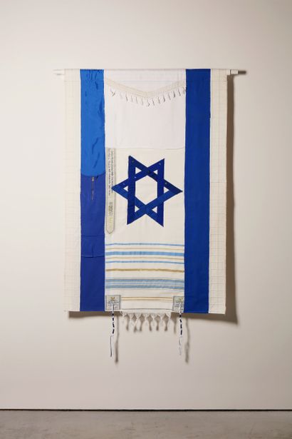 Israël - Drapeau réalisé à partir de vêtements...