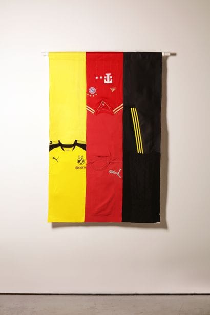Allemagne - Drapeau réalisé à partir de vêtements...