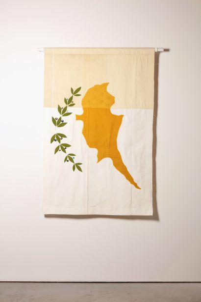 Chypre - Drapeau réalisé à partir de vêtements...