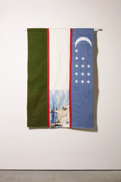 Ouzbékistan - Drapeau réalisé à partir de...