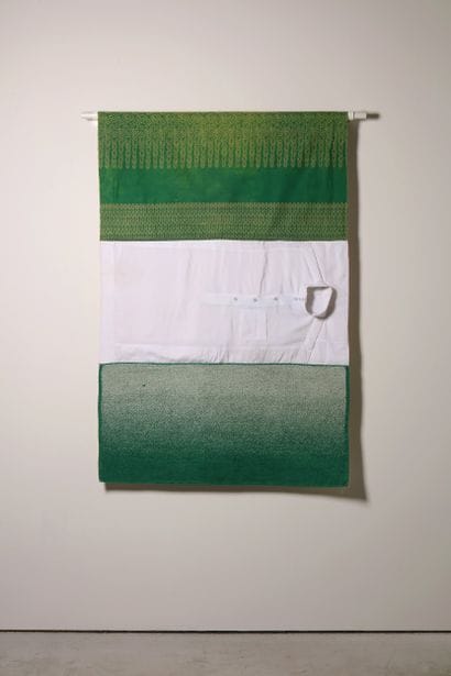 Nigéria - Drapeau réalisé à partir de vêtements...