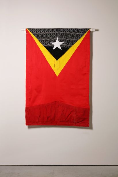 Timor Oriental - Drapeau réalisé à partir...