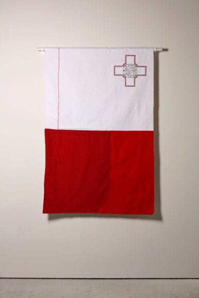 Malte - Drapeau réalisé à partir de vêtements...