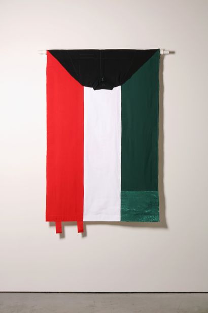 Koweït - Drapeau réalisé à partir de vêtements...