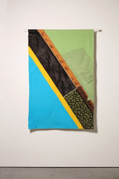 Tanzanie - Drapeau réalisé à partir de vêtements...