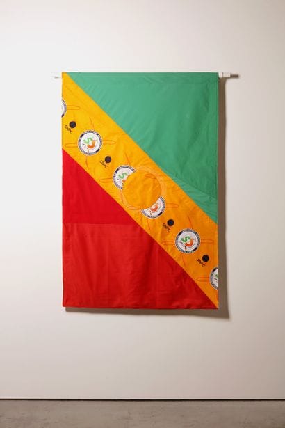 Congo - Drapeau réalisé à partir de vêtements...