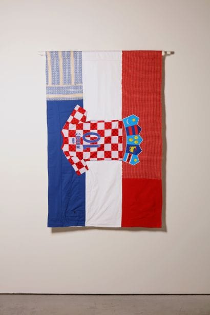Croatie - Drapeau réalisé à partir de vêtements...