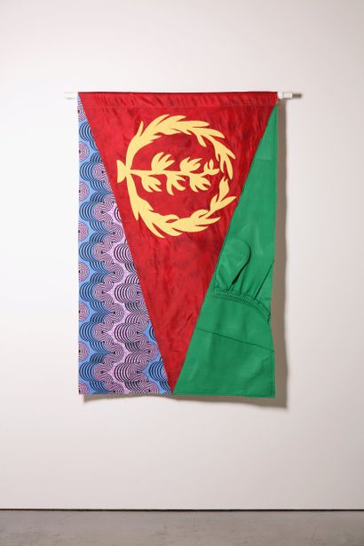 Érythrée - Drapeau réalisé à partir de vêtements...