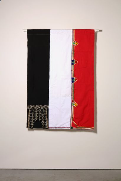 Yémen - Drapeau réalisé à partir de vêtements...
