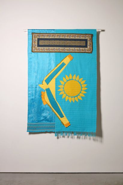Kazakhstan - Drapeau réalisé à partir de...