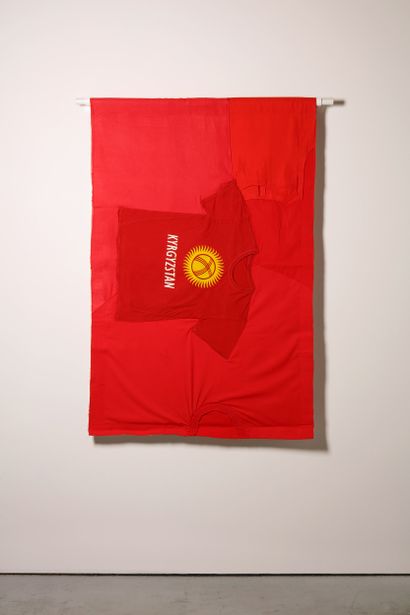 Kirghizistan - Drapeau réalisé à partir de...