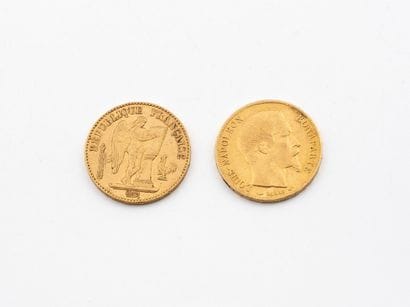 FRANCE
Two 20-franc gold coins.
Genius and...