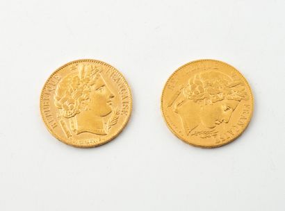 FRANCE
Two 20-franc gold coins.
Ceres, Second...