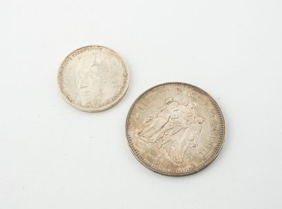 Silver set (900) consisting of:
- A 50-franc...