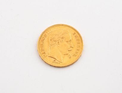 FRANCE
20-franc gold coin.
Napoleon III,...