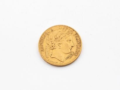 FRANCE
A 20-franc gold coin.
Ceres.
1850.
Weight:...
