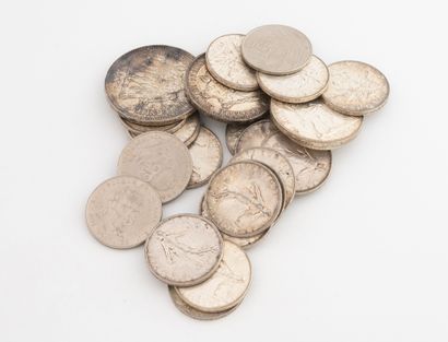 Set of silver coins consisting of: 
- One...