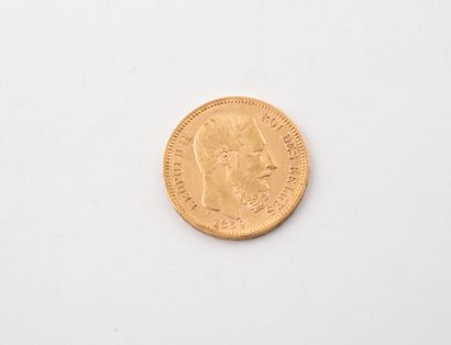 BELGIUM
A 20-franc gold coin.
Leopold II,...