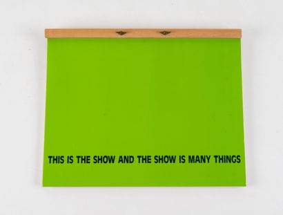 THIS IS THE SHOW AND THE SHOW IS MANY THINGS....