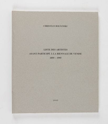 BOLTANSKI (Christian).
Liste des artistes...